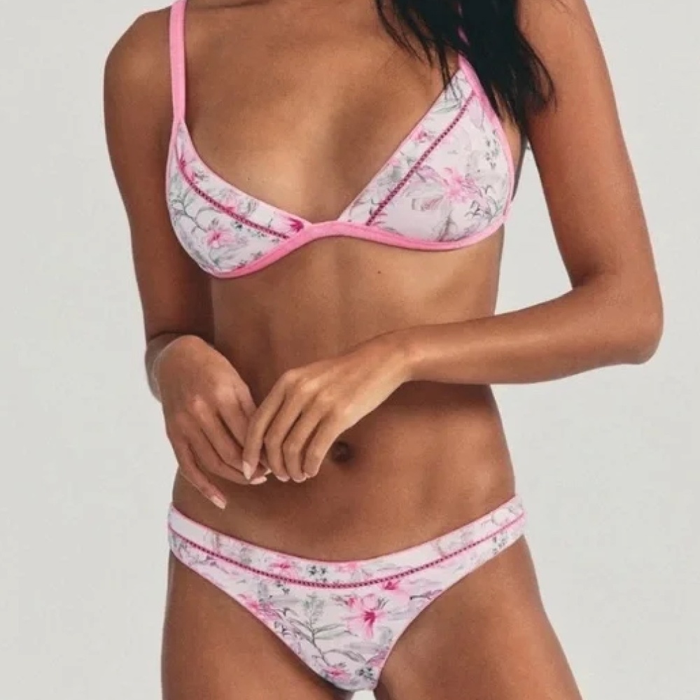 LoveShackFancy x Hurley Reversible Terry Bikini - Hibiscus - Small - $140